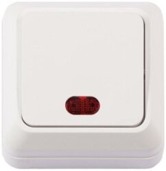 Выключатель 1-кл. OPERA с подсветкой бел. 2005