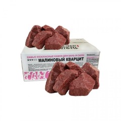 Камень для бани Малиновый кварцит 20 кг