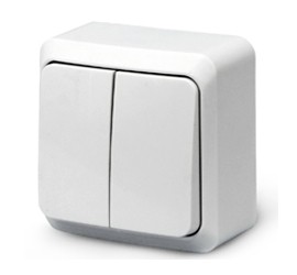 Выключатель 2-кл. ОП Fazenda 10А бел. 7023