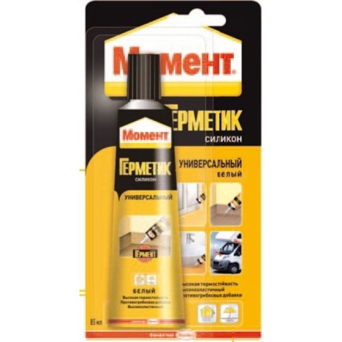 Герметик Момент силик. унив белый. 70мл
