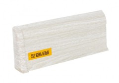 Плинтус ПВХ 32 Ясень белый с каб.кан.с рез.краем