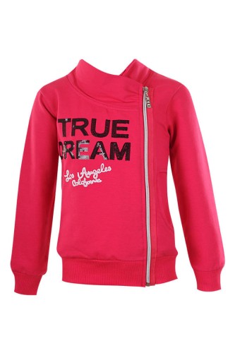 Толстовка для дев. т-синий, розов 5046