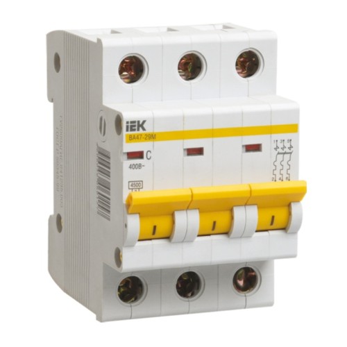 Выключатель авт. мод. 3П С 25A ВA 47-29 4.5kA MVA20-3-025-C
