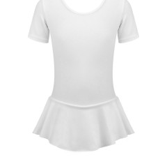 Купальник гимнаст. коротк. рукав с юбкой