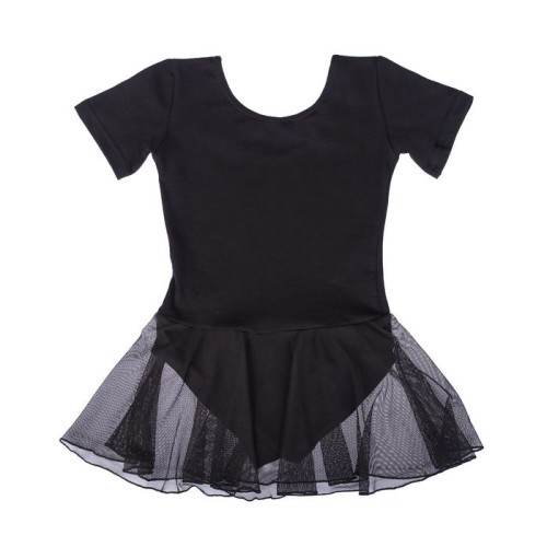 Купальник гим. коротк. рукав юбка-сетка