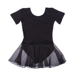 Купальник гим. коротк. рукав юбка-сетка