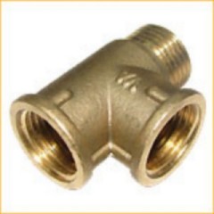 Тройник 15х15х15 г/г/ш латунь/никель
