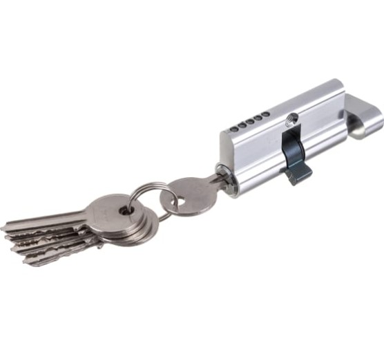 Мех. цилиндр AХ202/110 mm (50+10+50) CP хром с вертушком