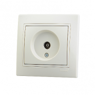 Розетка TV СП Мира проходн. крем/крем. Lezard 701-0303-129