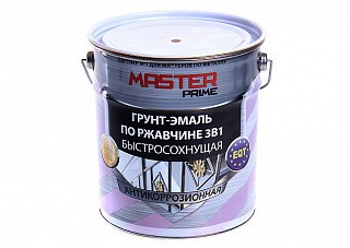 Грунт-эмаль Master Prime по ржавч 3 в 1, быстросох. голубой 0,9л.