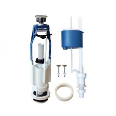 Арматура унив. Псков ниж/подв хром. кнопка 2-х уров