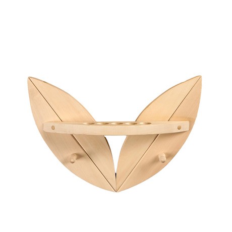 Полка-вешалка"Двулистник" для масел 5 оверст. 2 крючка