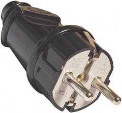 Вилка эл. с/з черная 10052 MAKEL