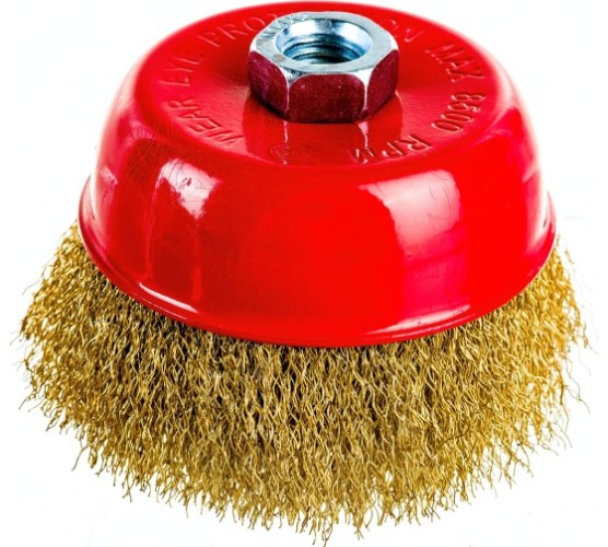 Щетка чашечная 100мм/М14волнист,проволока