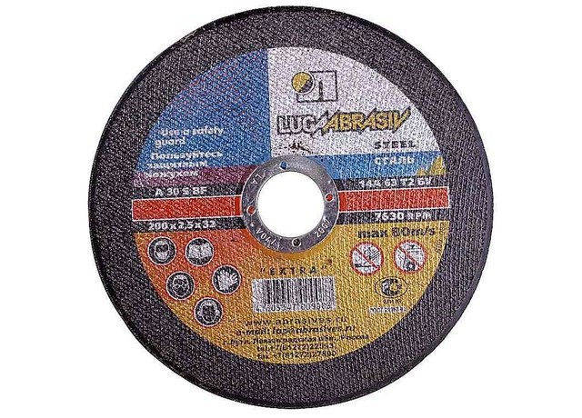 Круг отрезной по мет. 200х2,5х22,2мм ЛУГА