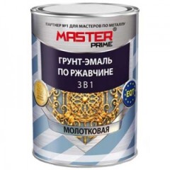 Грунт-эмаль Master Prime по ржавч 3 в 1, молот. шоколад 0,9л.