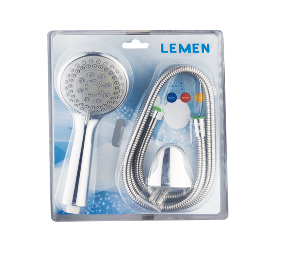 Шланг душевой имп/имп 1,50 м + лейка и кронштейн Lemen R40