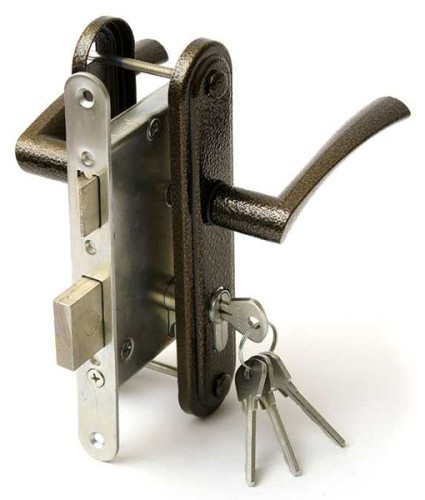 Замок врезной ЗВ4-3.07 медь