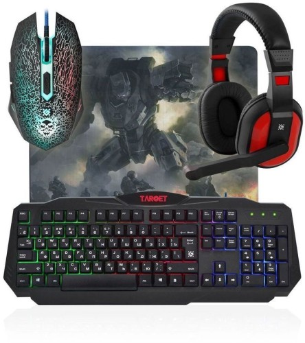 Клавиатура+мышь Defender Target MKP-350 +коврик