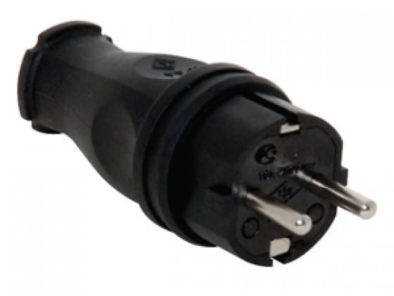 Вилка кабельная 16А 2P+E каучук IP44 31.01.301.0300