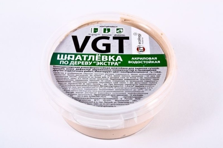 Шпатлевка ВГТ Экстра по дер. бел. 1,0кг