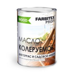 Масло колеруемое Farbitex для террас орех 0,9л