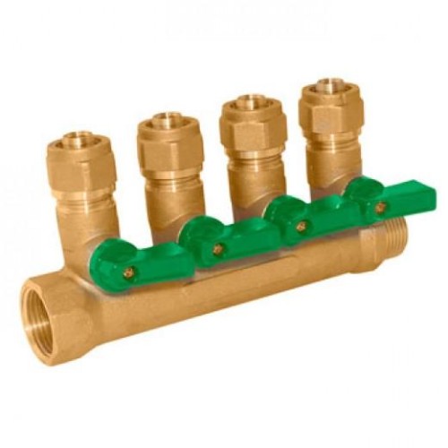 Коллектор 3/4*3/4 (4 выхода) под Евроконус TIM