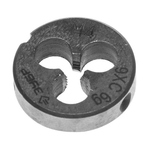 Плашка 4*0,7 круглая, для метрической резьбы ЗУБР Мастер