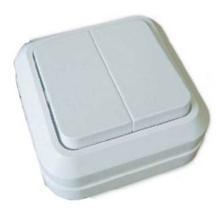 Выключатель 2-кл. ОП Олимп 10А бел. О0023