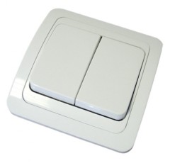 Выключатель 2-кл. СП Валери 10А бел. В0023