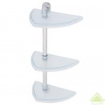 Полка угловая Прима Футура прозр. нат. №16