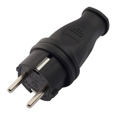 Вилка кабельная 16А 2P+E каучук однофазная 220В Lezard