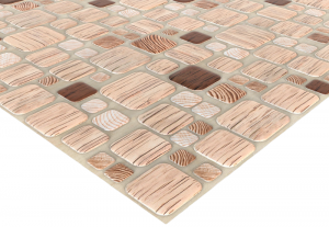 Панель ПВХ 474*474 самоклеящиеся Ритм эффект мозаика