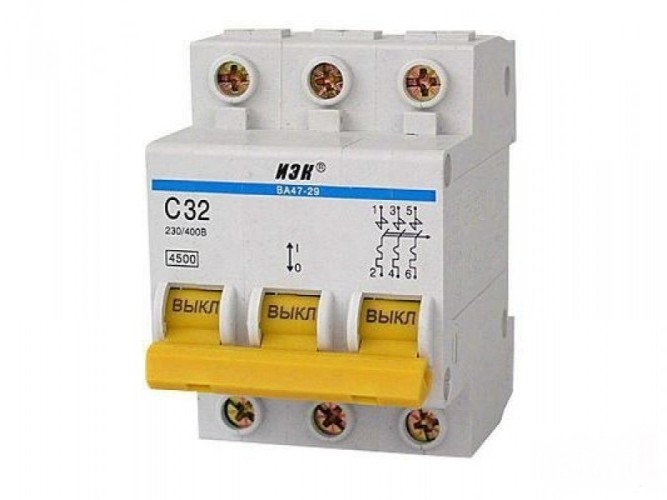 Выкл. авт. мод. 3П С 20A ВA 47-29 4.5kA IEK