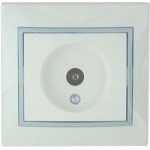 Розетка TV СП Мира проходн. бел/сер. Lezard 701-0215-129