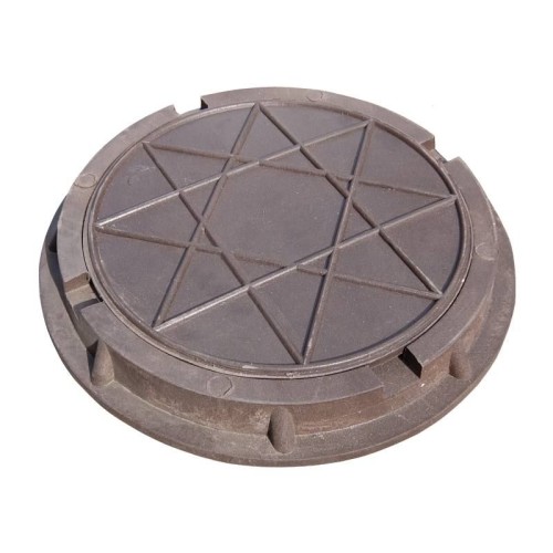 Люк канализационный круглый малый полимерный (d 460 h 50 мм)