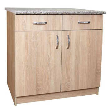 Тумба 80*60 дуб сонома (2 дверцы)
