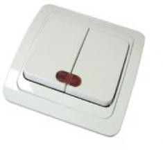 Выключатель 2-кл. СП Валери 10А с инд. бел. В0123