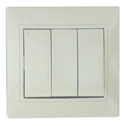 Выключатель 3-кл. СП Мира крем/крем. Lezard 701-0303-109