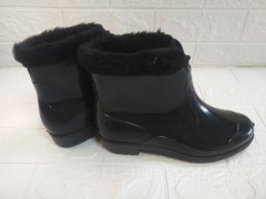 Полусапожки жен. ПВХ утеп. черные