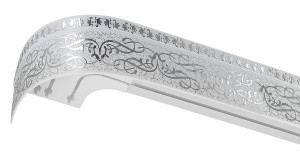 Бленда для карниза Ле-Гранд Прима белый/хром