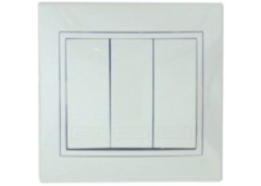 Выключатель 3-кл. СП Мира бел/бел. Lezard 701-0202-109