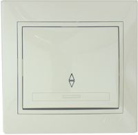 Выключатель 1-кл. СП Мира проходной крем/крем. Lezard 701-0303-105