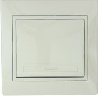 Выключатель 1-кл. СП Мира крем/крем. Lezard 701-0303-100