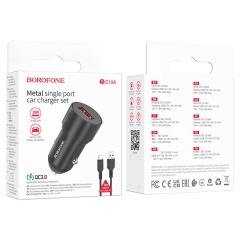 АЗУ BOROFONE BZ19A 1USB 3.0A с кабелем Type-C