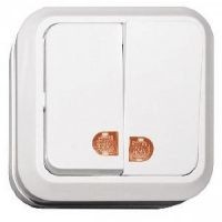 Выключатель 2-кл. OPERA с подсветкой бел. 2006