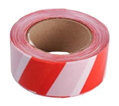 Лента сигнальная бело-красная 50мм*150м