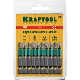 Бита PH3 50мм хв.Е 1/4", KRAFTOOL Optimum Line