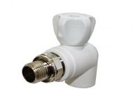 Кран шаровый для рад-ра из PPRC прямой 20-1/2 белый