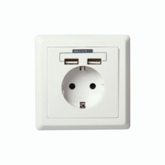 Блок Сенеж 2, 2П+3 16А 250В+2 USB-порта (5В 2,1А) TDM